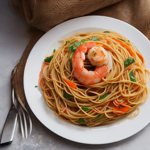 Shrimp and Vegetable Whole Wheat Spaghetti Casserole